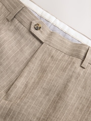 Neitrāls - Regular Fit Linen Stripe Suit Trousers - Attēls 8 no 10
