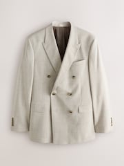 Ουδέτερο - N.Premium Tailored Fit Double Breasted Wool Blend Motion Flex Marl Texture Suit Jacket - Εικόνα 1 από 6