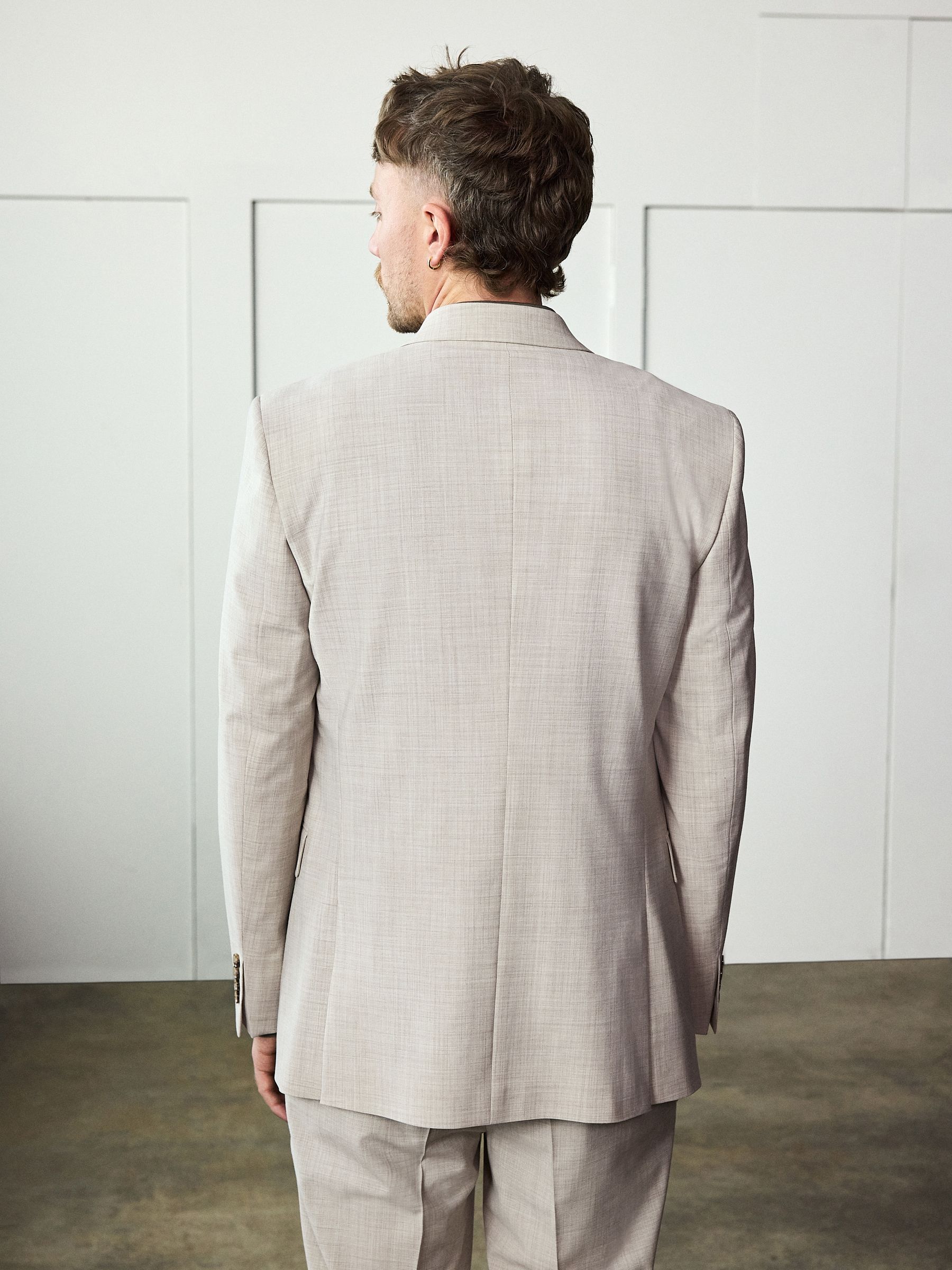 Buy Neutral N.Premium Tailored Fit Double Breasted Wool Blend