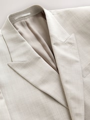 Ουδέτερο - N.Premium Tailored Fit Double Breasted Wool Blend Motion Flex Marl Texture Suit Jacket - Εικόνα 3 από 6