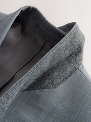 Light Grey Archive Prince Of Wales Wool Blend Double Breasted Check Suit Jacket - Image 10 of 12