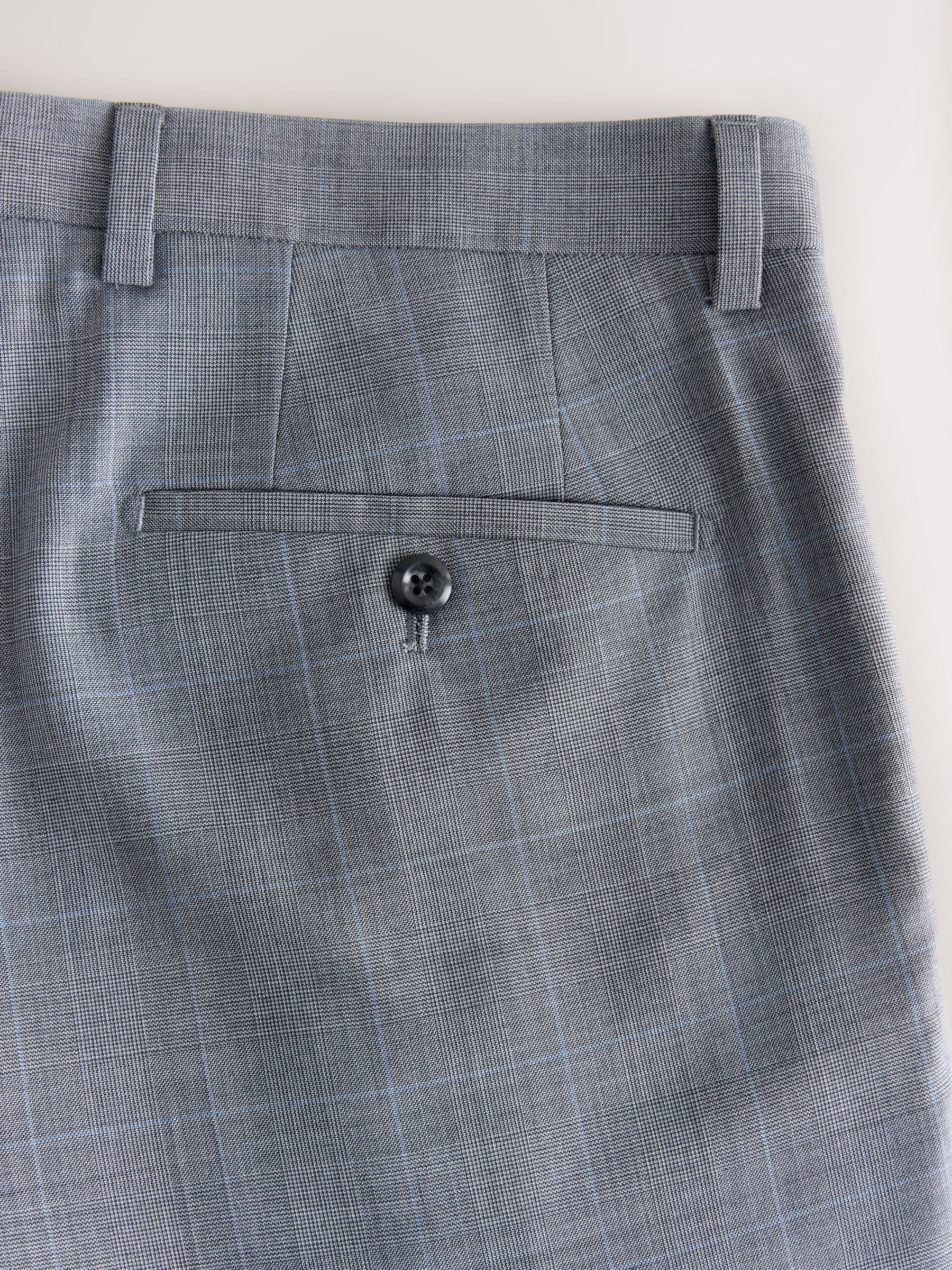 Buy Light Grey Relaxed Fit Archive Prince Of Wales Wool Blend