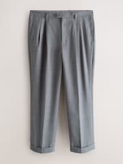 Light Grey Archive Prince Of Wales Wool Blend Check Suit Trousers - Image 7 of 11