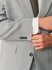 Grey Archive Puppy Tooth Wool Blend Suit Jacket - Image 7 of 13