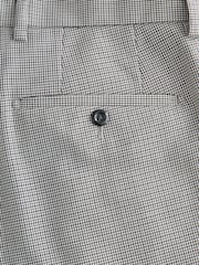 Szary - Relaxed Fit Archive Pleated Puppy Tooth Wool Blend Suit Trousers - Obraz 10 z 10