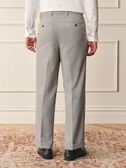 Grey Archive Pleated Puppy Tooth Wool Blend Suit Trousers - Image 3 of 5