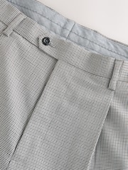 Szary - Relaxed Fit Archive Pleated Puppy Tooth Wool Blend Suit Trousers - Obraz 9 z 10