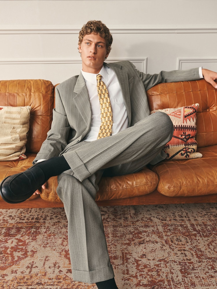 Neutral Archive Striped Wool Blend Suit Jacket - Image 2 of 13