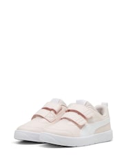 Puma Pink Courtflex V3 Sneakers - Image 3 of 6