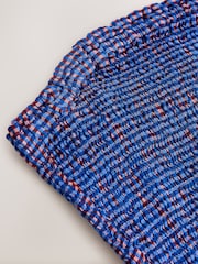 Purple/Blue Gingham Smocked Bandeau Top - Image 5 of 6