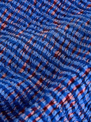 Purple/Blue Gingham Smocked Bandeau Top - Image 6 of 6