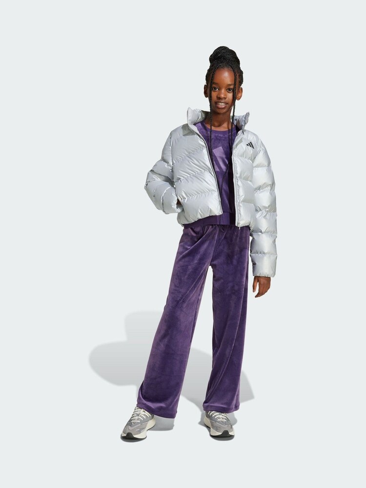 adidas Purple Seasonal Essentials Girl Holiday Pack Wide Leg Trousers - Image 1 of 5 adidas Purple Seasonal Essentials Girl Holiday Pack Wide Leg Trousers - Image 1 of 5
