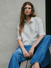 Ecru Stripe N. Premium Short Sleeve Shirt - Image 4 of 9