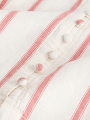 Red/White Stripe Sailor Collar Sleeveless Top with Linen - Image 7 of 8