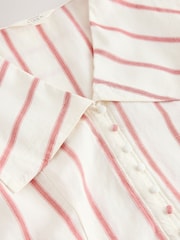 Red/White Stripe Sailor Collar Sleeveless Top with Linen - Image 8 of 8