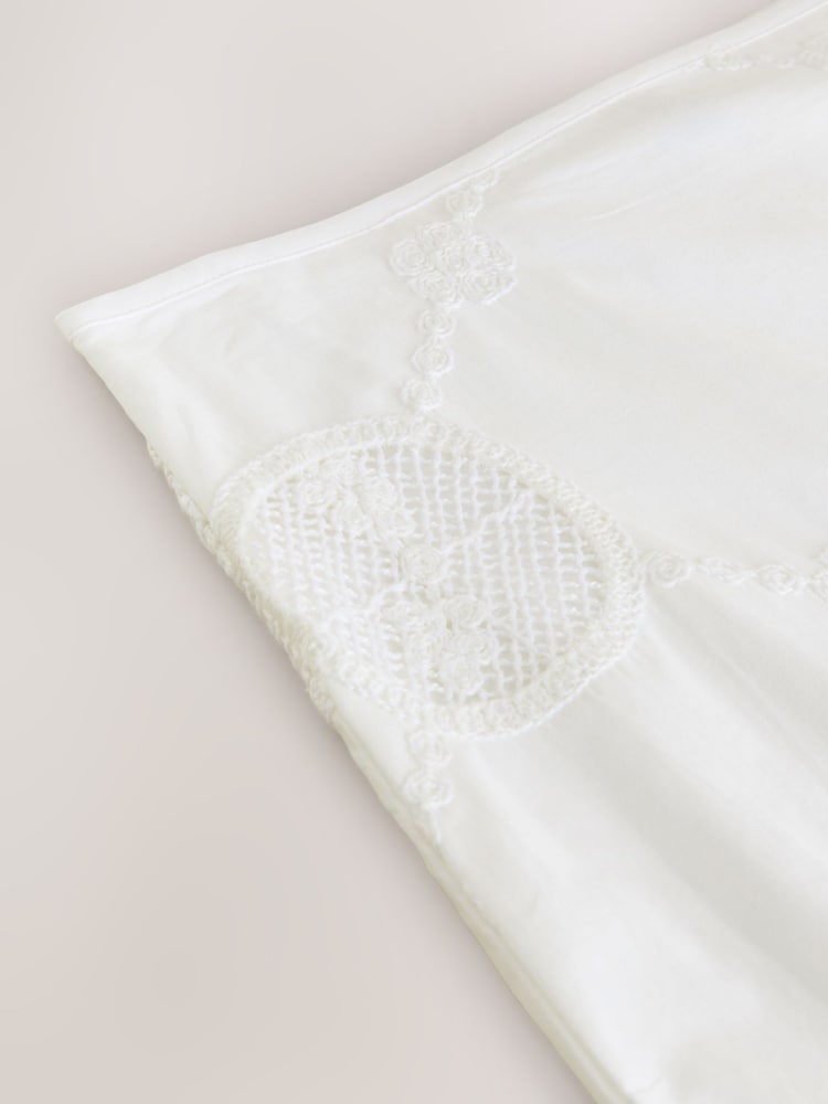 White Crochet Insert Midi Skirt - Image 2 of 3