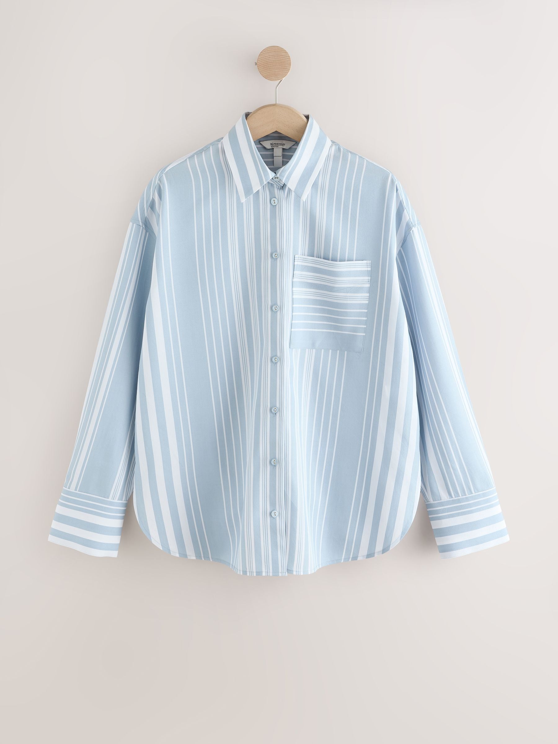Buy Blue/White Stripe N. Premium 100% TENCEL™ Lyocell Long Sleeve