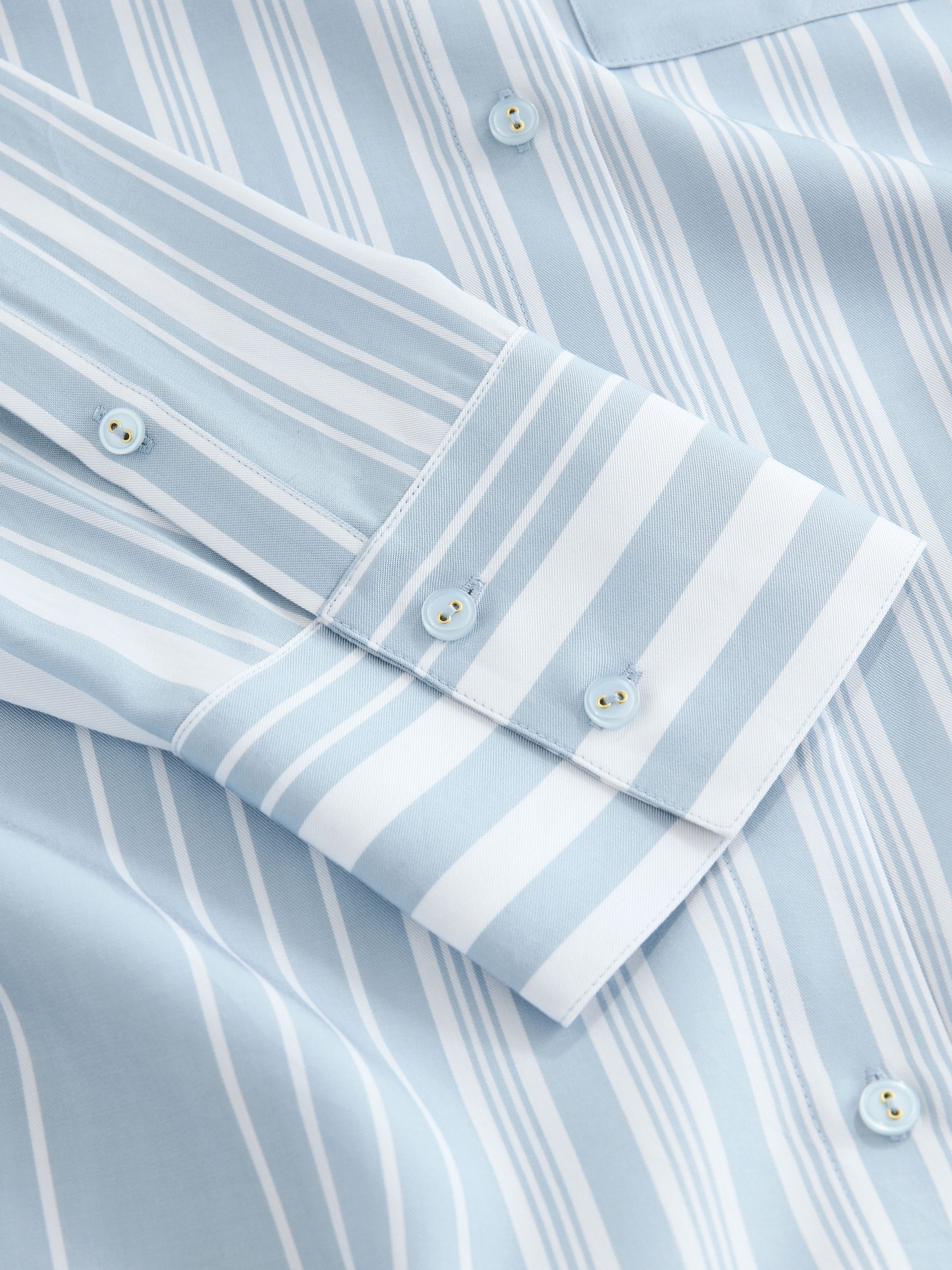 Buy Blue/White Stripe N. Premium 100% TENCEL™ Lyocell Long Sleeve