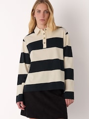 Whistles White Stripe Polo Shirt - Image 1 of 5