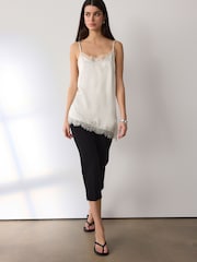 Cream Asymmetric Hem Lace Cami Top - Image 2 of 5