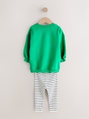 Verde curcubeu - Set Hanorac și Colanți evazați (3luni-7ani) - Imaginea 7 din 9