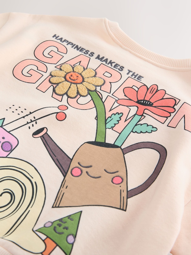 Cream Garden Graphic Sweatshirt and Leggings Set (3mths-7yrs) - Image 10 of 10 Cream Garden Graphic Sweatshirt and Leggings Set (3mths-7yrs) - Image 10 of 10