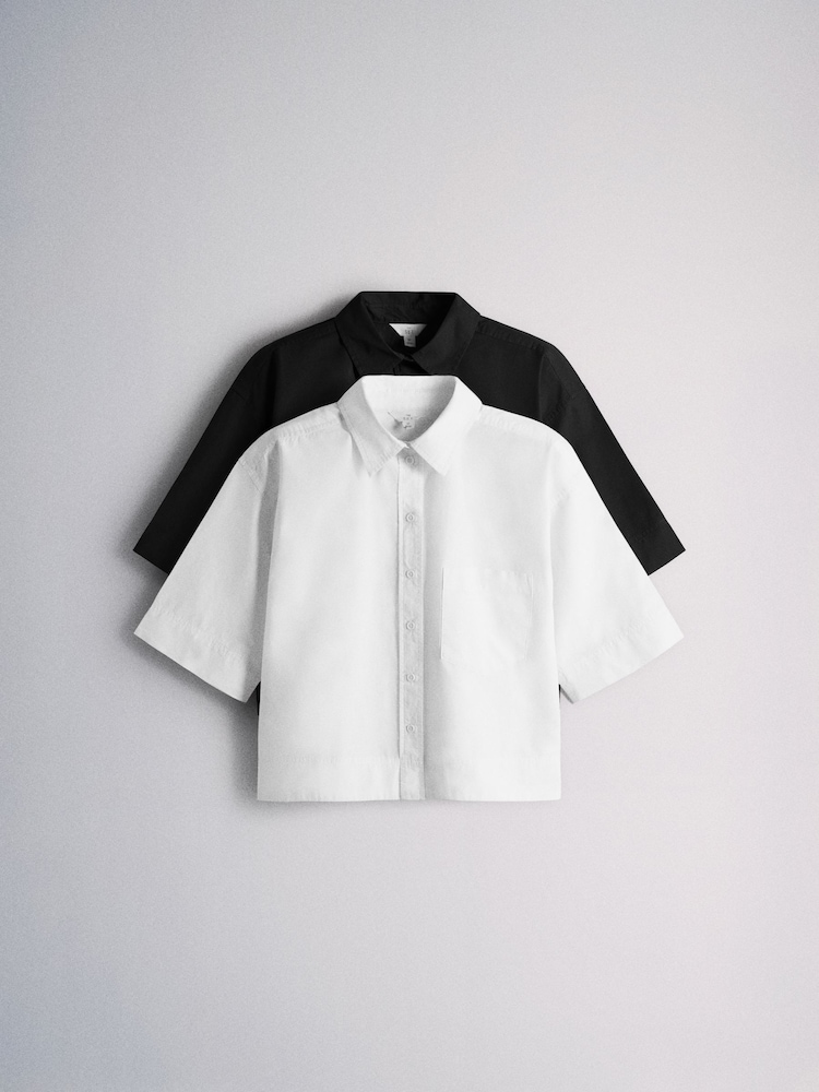 The Set 2 Pack Oversized Short Sleeve Cotton Shirts - Bild 2 von 6