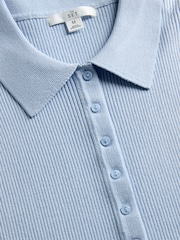 The Set 3 Pack Fine Knit Sleeveless Polo Shirts Navy/Blue/Cream Stripe - Image 10 of 11