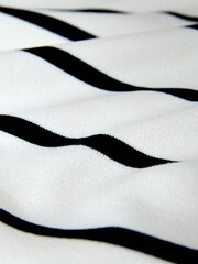 The Set 2 Pack Knitted Mini Dresses Cream Stripe/Navy - Image 6 of 6