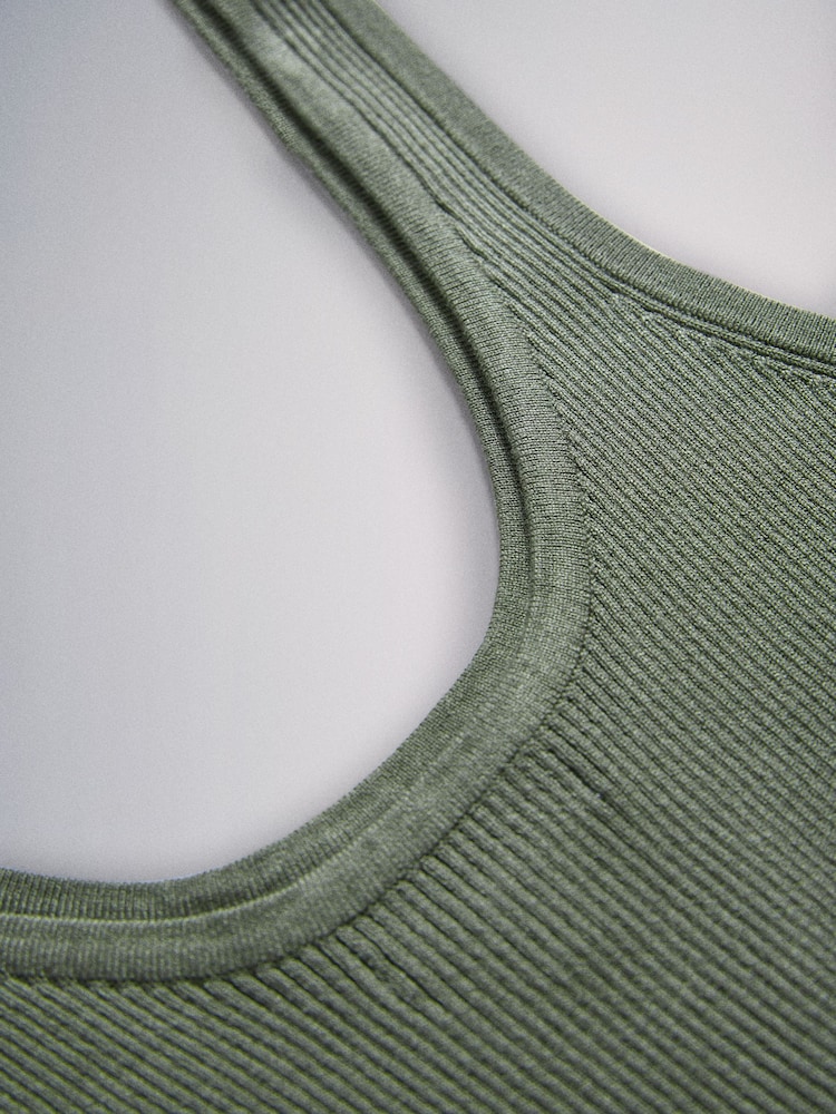 The Set 2 Pack Rib Knit Scoop Neck Coloumn Sleeveless Maxi Dress - Bild 2 von 3