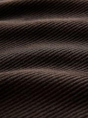 The Set 2 Pack Knitted Ribbed Polo Vests Chocolate Brown/Neutral Cream - Image 10 of 10