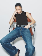 The Set 2 Pack Knitted Ribbed Polo Vests - Imaginea 4 din 6