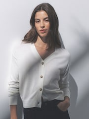 The Set 3 Pack Knitted V-Neck Cardigans Brown/Light Blue/Cream - Image 1 of 7