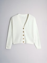 The Set 3 Pack Knitted V-Neck Cardigans White/Grey/Light Blue - Image 9 of 11