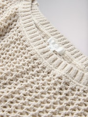 The Set 2 Pack Open Knit Slash Neck Jumpers Neutral/Black - Image 6 of 6