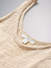 The Set 3 Pack Open Knit Scoop Neck Vest Tops Navy Blue/Brick Red/Cream - Image 9 of 10