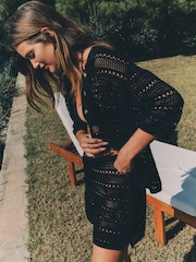 The Set 2 Pack Knitted Polo And Shorts Coord Set Black - Image 3 of 6