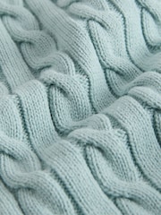 The Set 3/4 Sleeve Cable Knitted Jumpers Blue/Pastel Yellow - Image 5 of 5