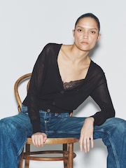 The Set 2 Pack Sheer Knit V-Neck Cardigan - Bild 1 von 6