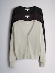 The Set 2 Pack Sheer Knit V-Neck Cardigan - Bild 2 von 6