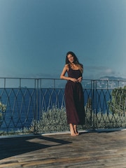 The Set 2 Pack Scallop Trim Sleeveless Scoop Neck Woven Mix Maxi Dress - Bild 2 von 3