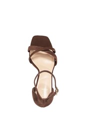 Dune London Brown Madrina Cross Vamp Heeled Sandals - Image 5 of 6