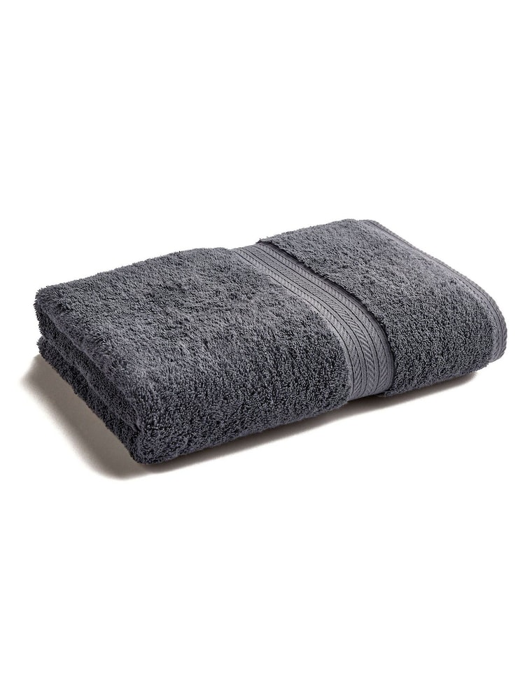 Christy Ash Grey Renaissance Cotton Towel - Image 5 of 5 Christy Ash Grey Renaissance Cotton Towel - Image 5 of 5