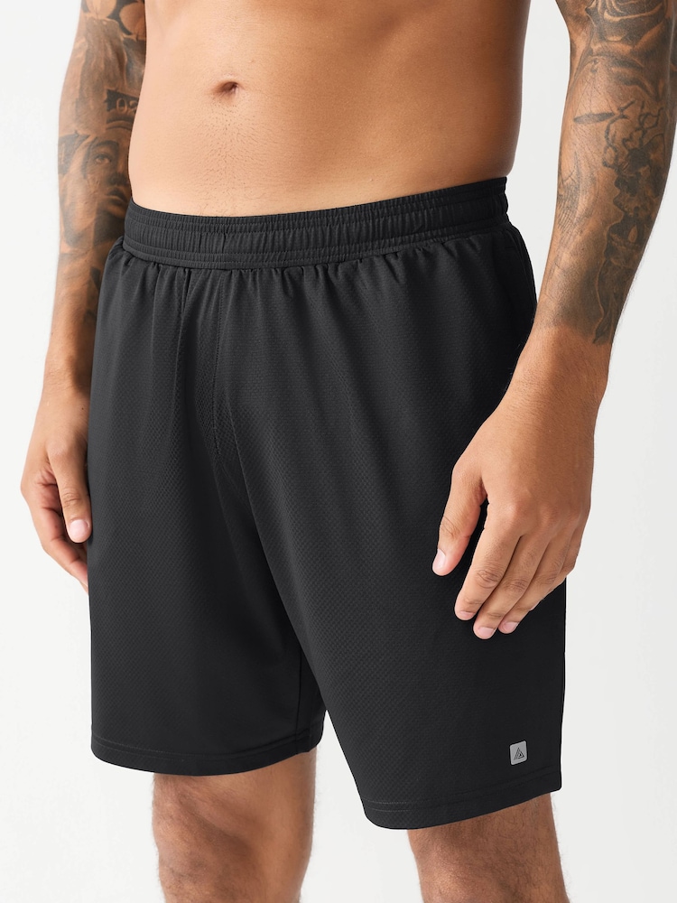 Black Active Gym Textured Training Shorts - Image 1 of 8