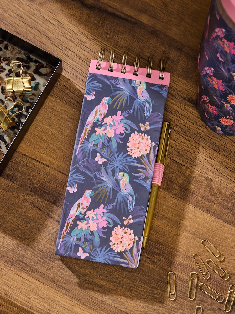 Pink/Blue Tropical Print List Pad - Image 1 of 4