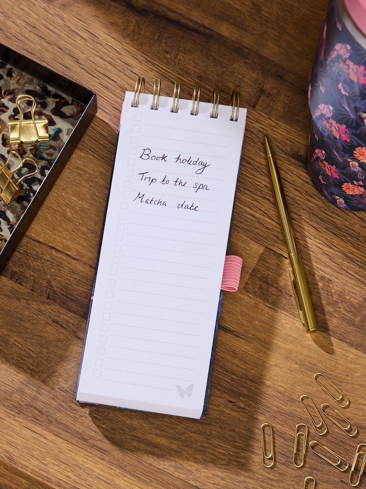 Pink/Blue Tropical Print List Pad - Image 2 of 4