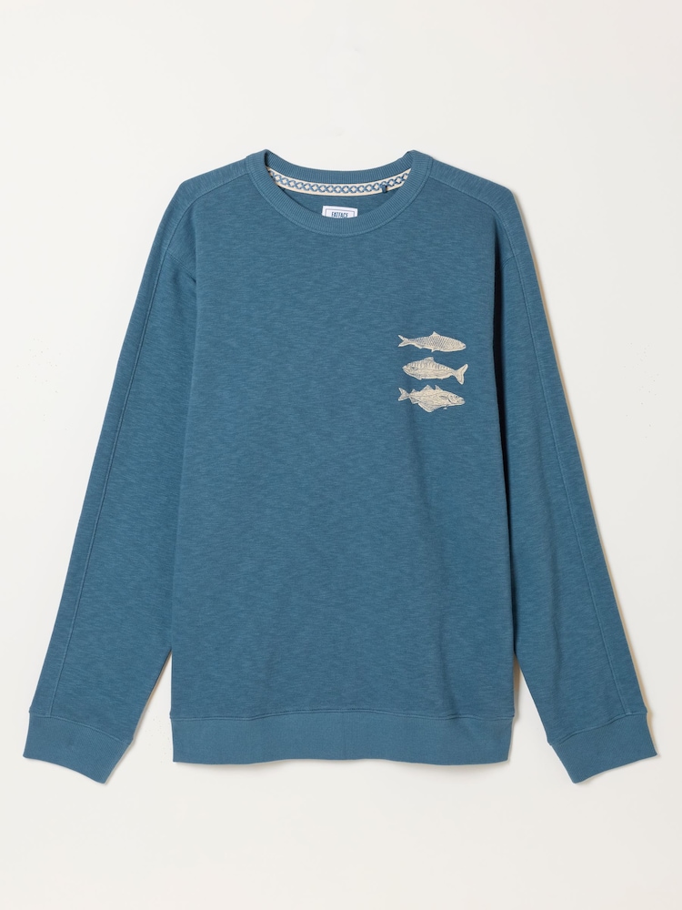 FatFace Blue MCS Crew Sweat Tops - Image 6 of 6 FatFace Blue MCS Crew Sweat Tops - Image 6 of 6