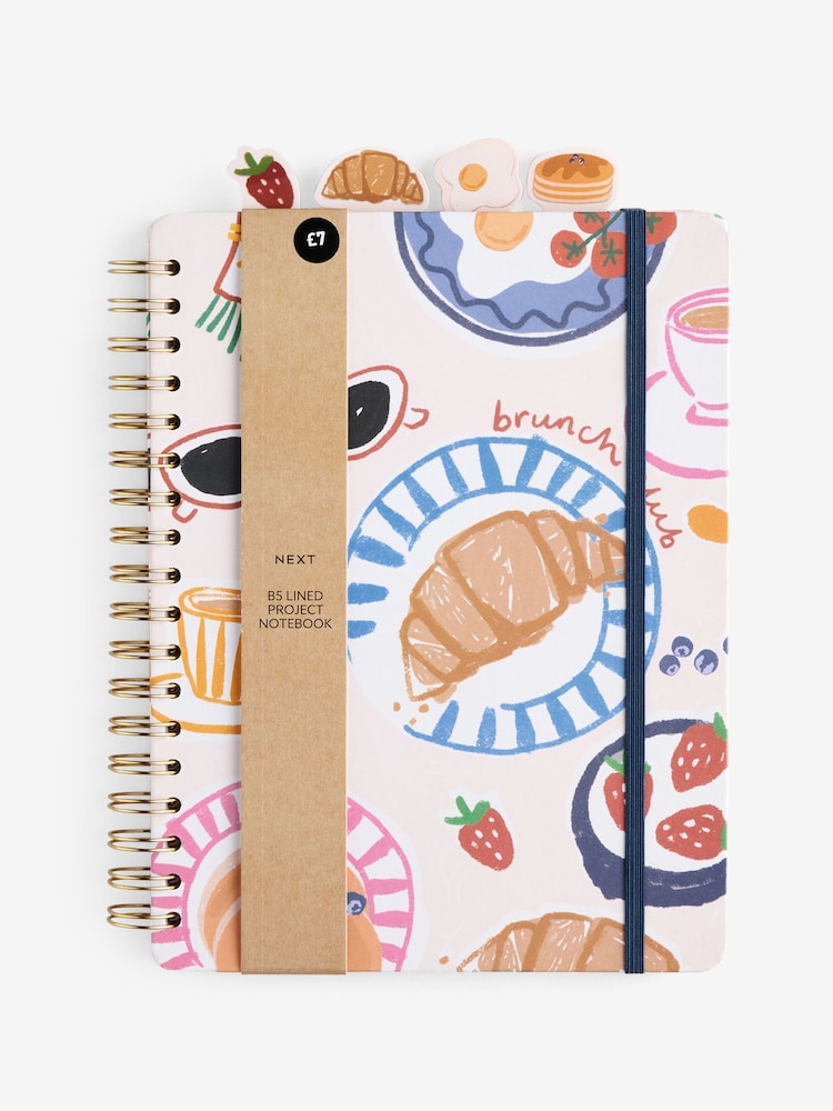 Cream/Blue Brunch Club Print B5 Project Book - Image 4 of 4