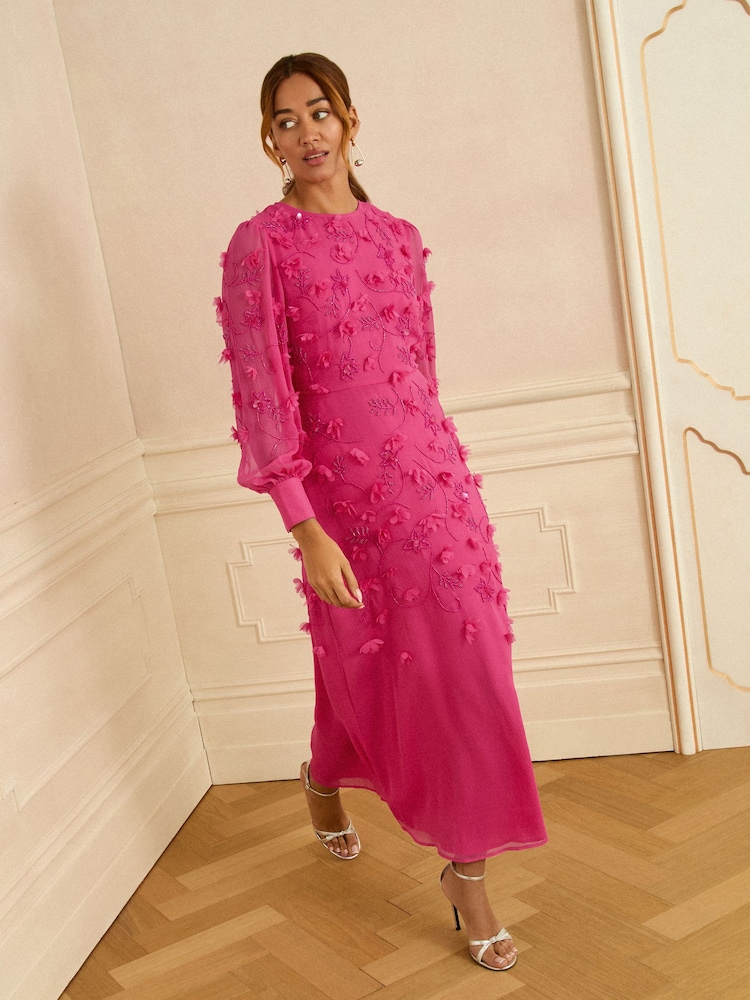linen summer dress With Pockets Pomegranate Smocked waistband for easy From The Heart Light Size:1 (Youth)