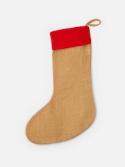 Personalised Christmas Jute Stockings by Stitchstyle. - Image 2 of 4